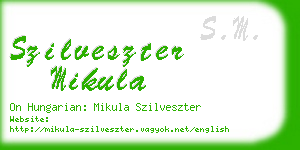 szilveszter mikula business card